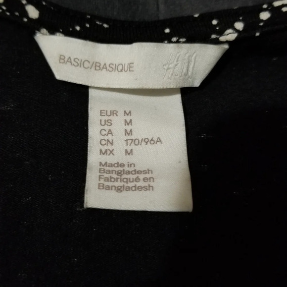 H&M black and speckled beige midi  dress - Picture 3 of 3